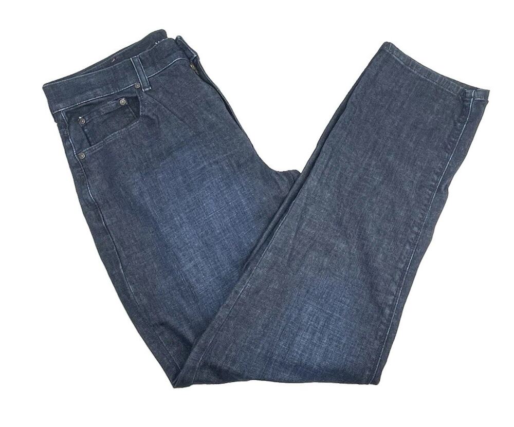Mott & Bow Mosco Straight Leg Jeans Mens 34x30 Dark Indigo Blue Denim Stretch